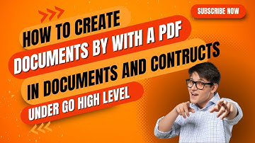 How to Create Documents by with a PDF in Documents and Contracts