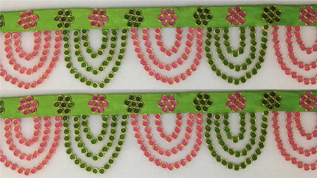 Fabric Craft Ideas Fabric Door Toran Making With Golden Rings