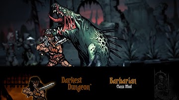 Barbarian versus a Hideous Beast, Darkest Dungeon™