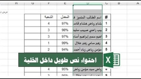 شرح جعل خلية الاكسل متعددة الاسطر وكتابة نصوص طويلة داخل خلية واحدة