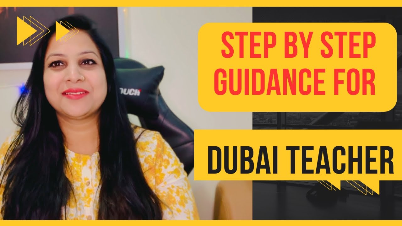 Step by step guide how to apply for Dubai Teachers #dubai #teacher # ...