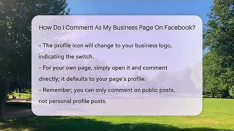 How Do I Comment As My Business Page On Facebook? - Everyday-Networking