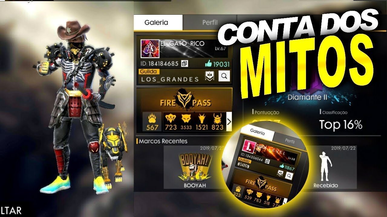 Revistando a conta do CARA MAIS APELÃO DO FREE FIRE ( EL ...