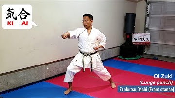 Grading syllabus : KIHON - 10Kyu (White) to 9Kyu (Yellow Stripe) to 8Kyu (Yellow)