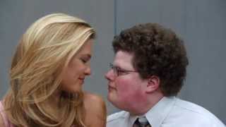 Bar Refaeli Uncomfortably Kisses Nerd