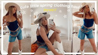 a cute little spring clothing haul (try-on) !!