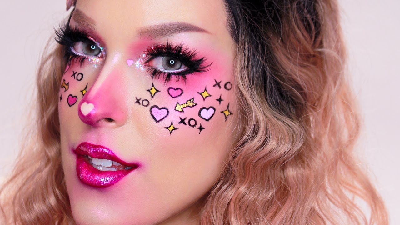 ♡ VALENTINES DAY HEART FRECKLES MAKEUP TUTORIAL ♡ 