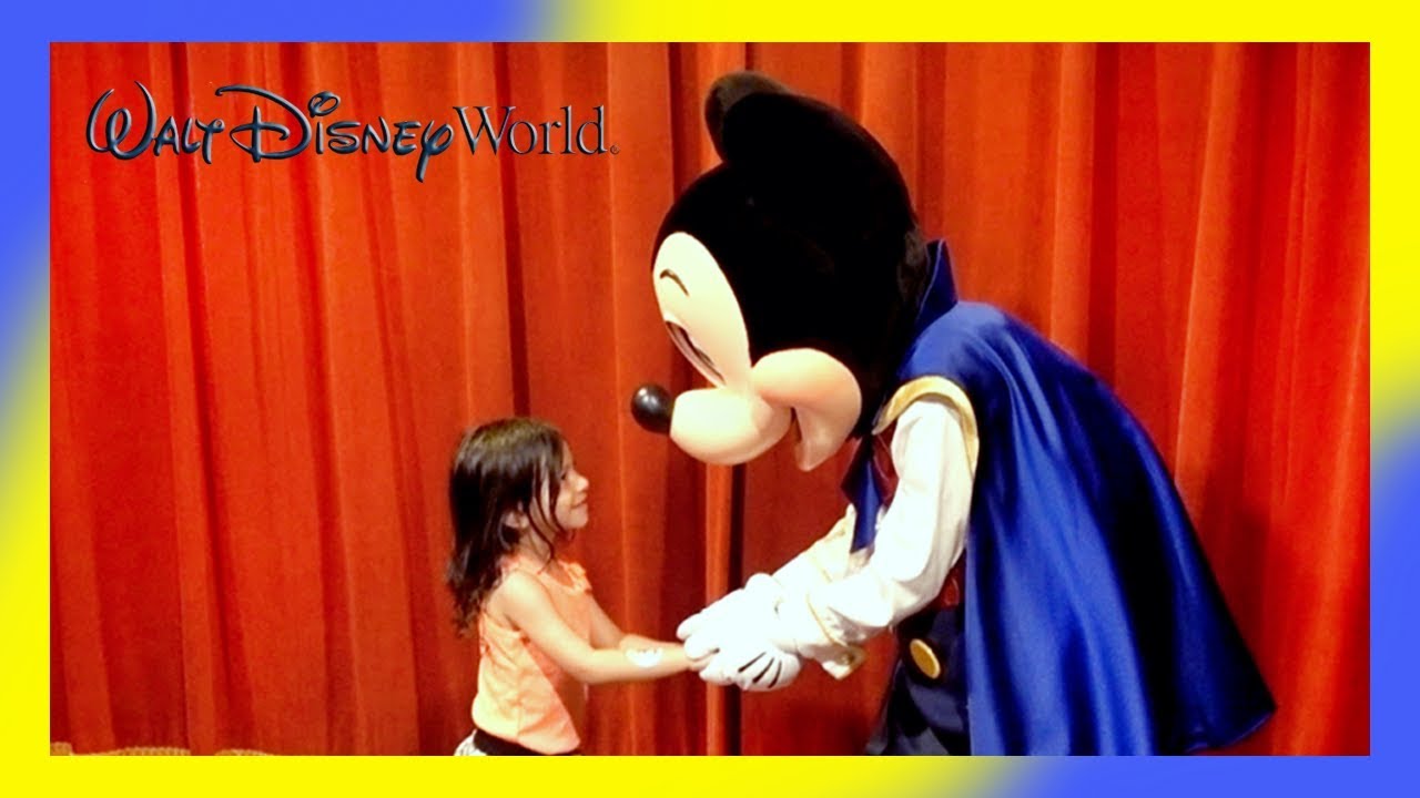 4 year old Meeting Mickey Mouse at MAGIC KINGDOM Walt Disney World, Orlando Florida