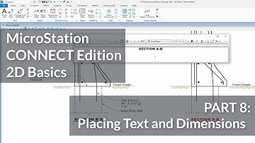 MicroStation CONNECT Edition 2D Basics: 08 - Placing Text and Dimensions