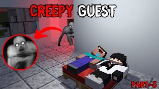 HORROR CREEPY GUEST in Minecraft Part-3😨 Scary Story in Hindi