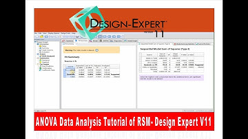 ANOVA Data Analysis of Response Surface Methodology Tutorial - Design Expert V11