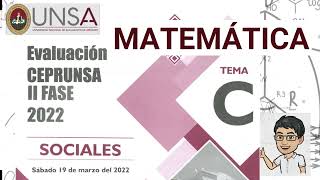 Solucionario Matemática Admisión CeprUNSA Fase2 2022 SOCIALES