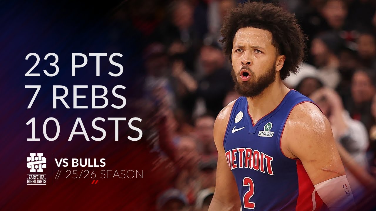 Кейд Каннингем 23 очка 7 подборов 10 передач против «Буллз» сезон 25/26