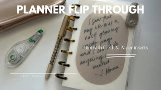 Mini Planner Flip Through With Cloth & Paper Inserts