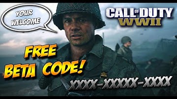 Call Of Duty World War 2 - FREE BETA CODE - How to Get COD WWII Private Beta Access Code
