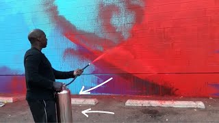 How to Paint  Art with a Fire Extinguisher  Street art and Murals