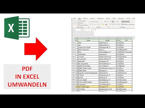 Video: Wie konvertiert man eine Excel-Datei in ein PDF?