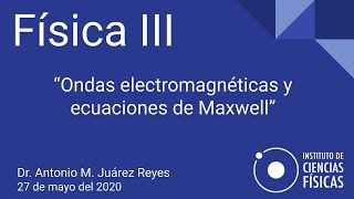 Clase Física III  'Ondas electromagnéticas y ecuaciones de Maxwell'