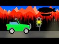 Small green car and airships. Car cartoon for kids | Vehicles for kids