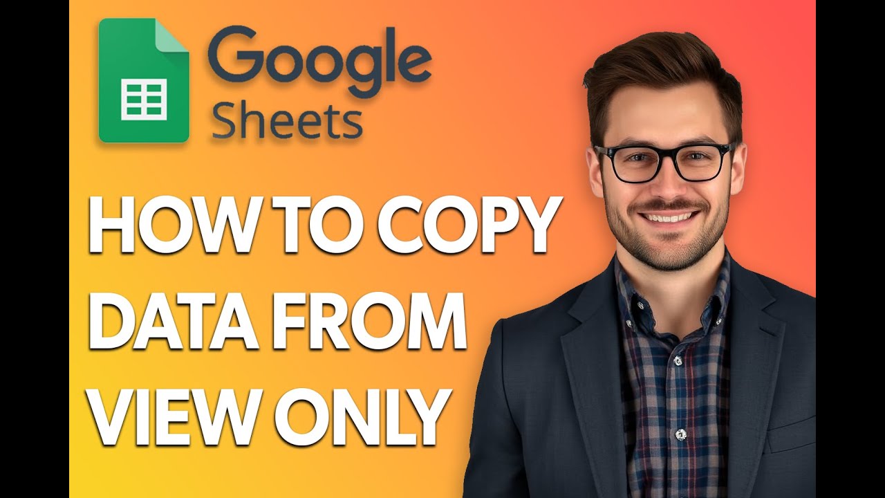 How To Copy Data From View Only Google Sheets [Quick Tutorial] - YouTube