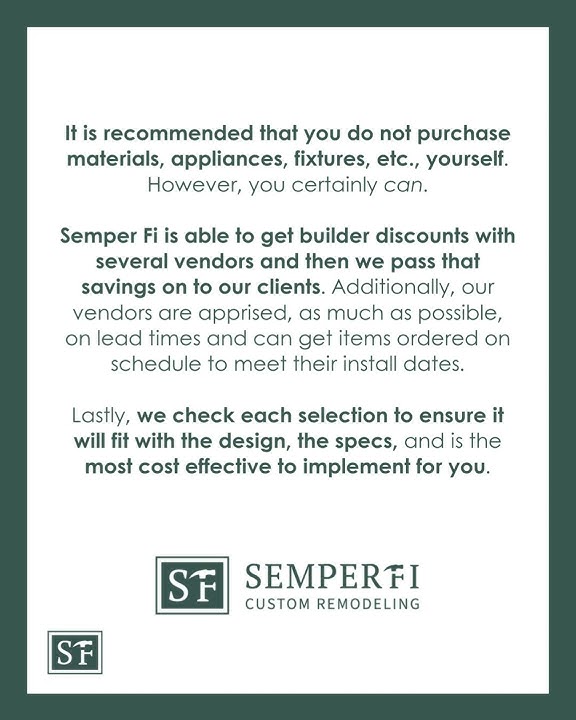 FAQ: Q&A - Semper Fi Custom Remodeling of Asheville, NC / WNC & Greenville, SC (5-Star Restoration)