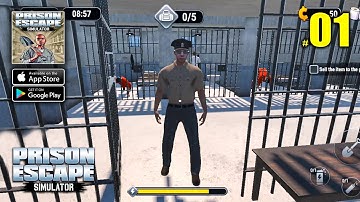 Prison Escape Simulator 3D Gameplay Walkthrough Part 1 - DAY 1 (Android, iOS)