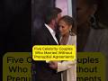 Five Celebrity Couples Who Married Without Prenuptial Agreements #hollywood #couple #shorts #foryou
