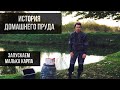 Домашний пруд. Запуск малька карпа.