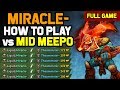 OMG Mid Meepo Totally Destroyed by Miracle Huskar - 18 Min GG