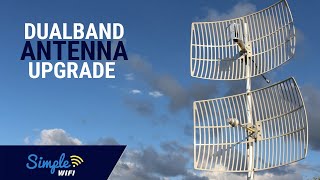 High Gain 2*24dBi 5G 300Mbps 802.11A/N Wireless Grid Parabolic MIMO Antenna 2*N 