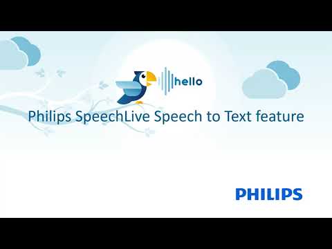 How to use speech to text with Philips SpeechLive