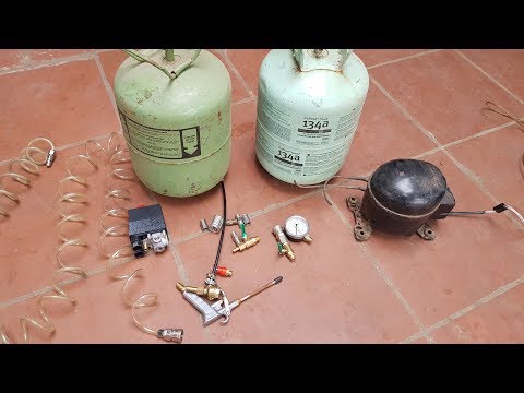 Prepare The Parts, To Make Compressed Air Tank From Old Refrigerator