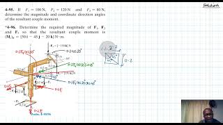 4–95, 4–96 Force System Resultants (Chapter 4: Hibbeler Statics) Benam Academy 4–95, 4–96 Force System Resultants (Chapter 4: Hibbeler Statics) Benam Academy