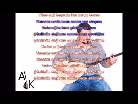 Yüce dağ başında canım kar boran boran #karaoke  #türkü #türküler #türkülerimiz