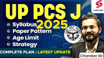 UP PCS J Vacancy 2025 | UPPCS J Latest Update, Syllabus, Eligibility, Exam Pattern | Chandan Sir