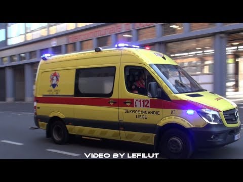 [BELGIEN - BF Lüttich] Alarmfahrten Ambulance A3