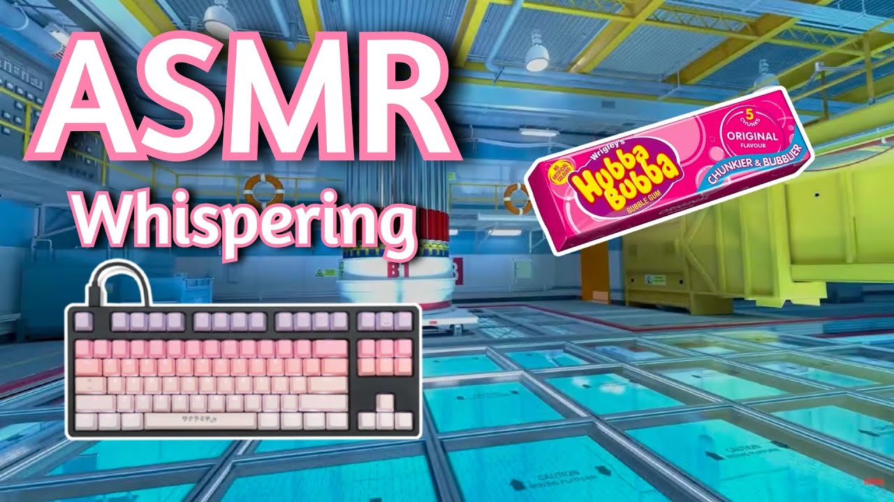 ASMR Gaming | CS2 PREMIER MIRAGE GUM CHEWING | Whispering + keyboard ...