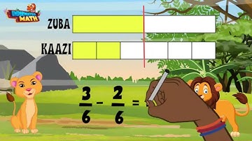 Subtract Fractions Using Models - 5th Grade