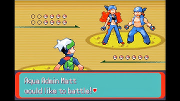 Pokemon Emerald Imperium - Team Aqua Admins Matt & Shelly @ Seafloor Cavern (8v6, Singles B2B)