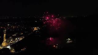 FUOCHI D&#39;ARTIFICIO ISOLA VICENTINA VISTI DAL DRONE