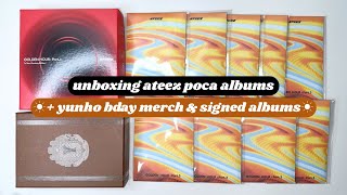 ☼ unboxing ateez poca albums ☀︎ + yunho bday merch & signed albums ☼