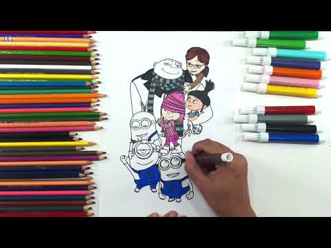 COLORINDO O MEU MALVADO FAVORITO / COMO PINTAR MEU MALVADO FAVORITO / HOW TO PAINTING DESPICABLE ME