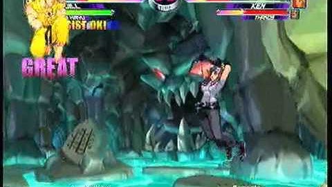 MvC2 Online (360): CraziestHero (Jill/Strid/Tron) vs Brett (Cha/Ken/Tha) 1 .:6.15.11:.
