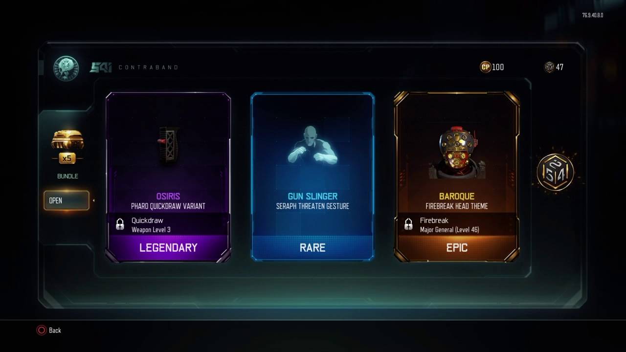 BO3 : Triple Play Contract Opening