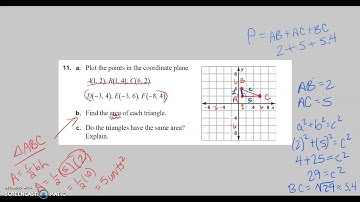 perimeter of a triangle on coordinate plane
