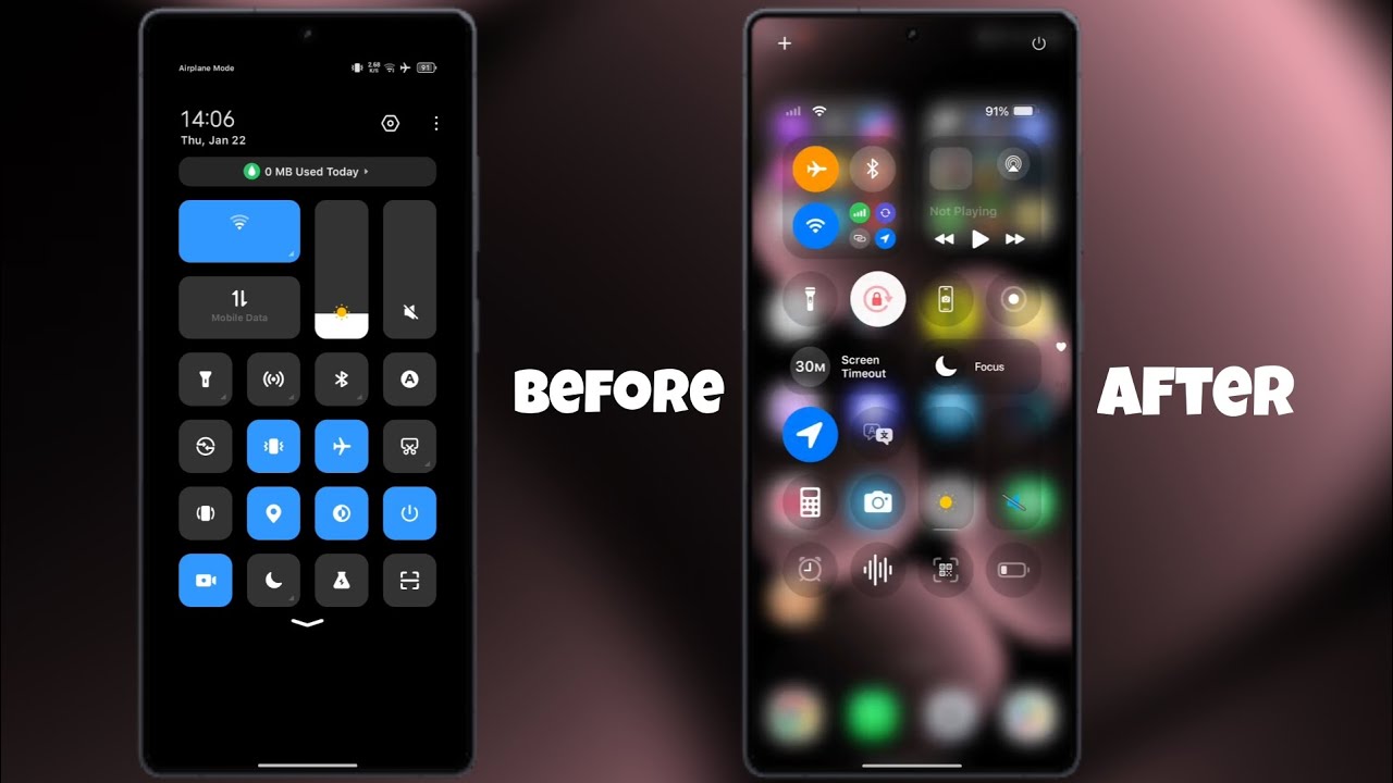iOS Control center with blur background in infinix?? Tutorial for all Android device