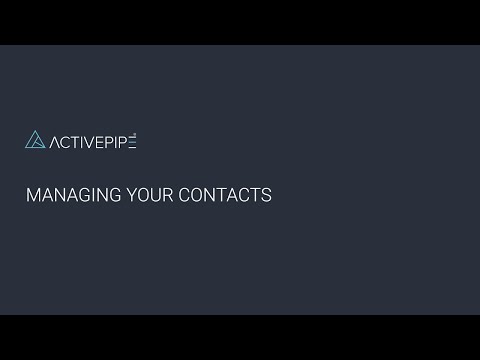 Managing your contacts