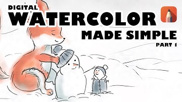 Digital Watercolor Painting | How to get Watercolor Brushes for Sketchbook Pro