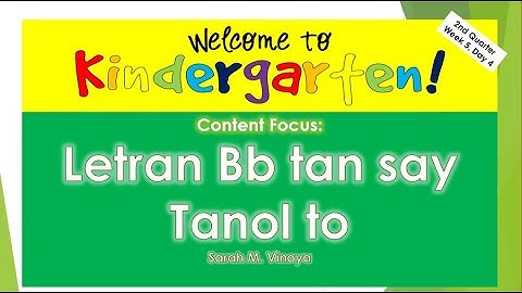 CCN Live Broadcast | Kindergarten_2nd Quarter_Week 5 Day 4