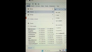 Google Sheets: How To Freeze Panes #microsoftexcel #trending #viral #shorts #ytshorts #shortvideo